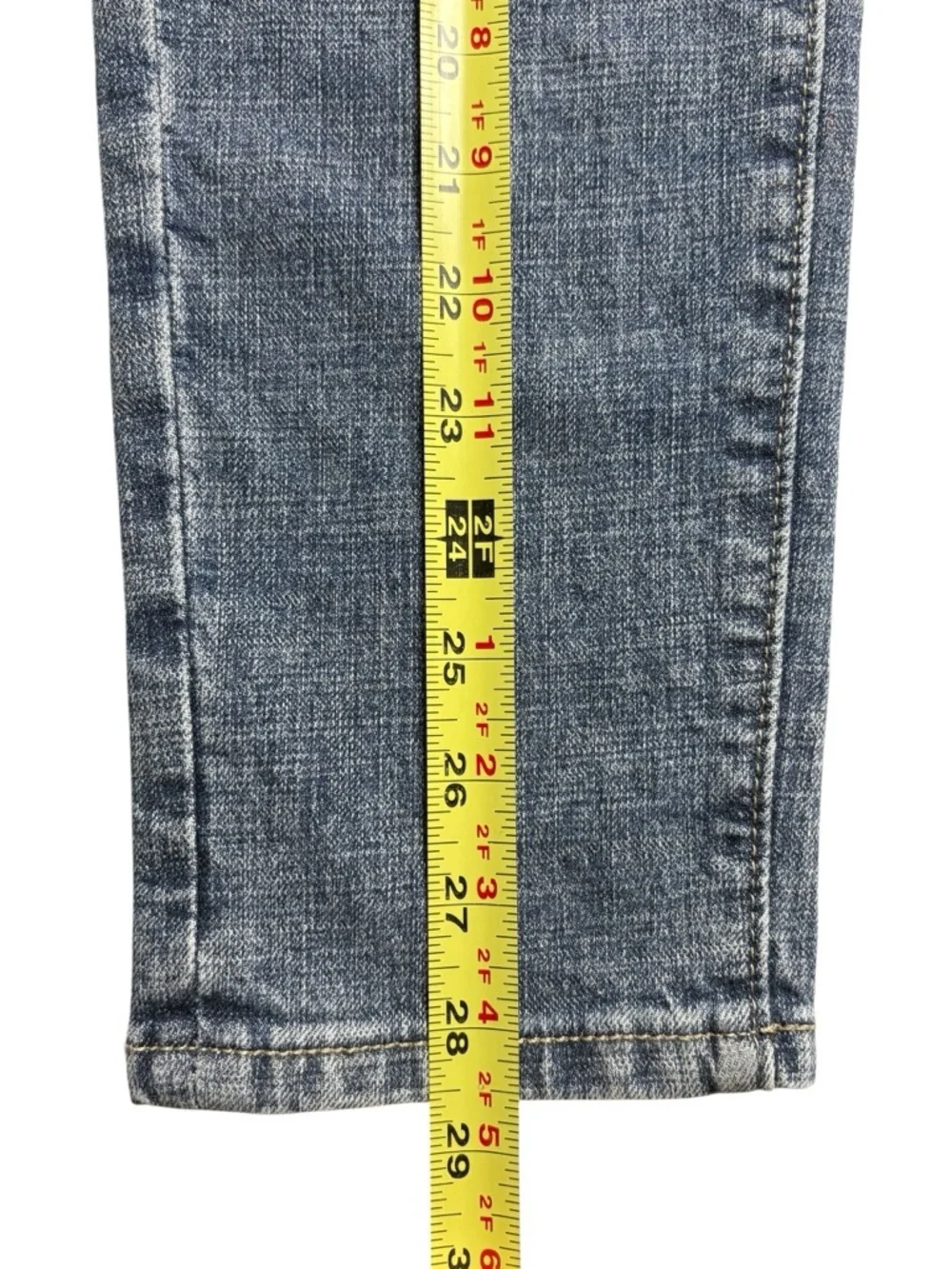 NWT Akuba Slim Fit Skinny Jeans Faded Blue Distressed Whiskered Denim • Size 30 - Picture 9 of 12